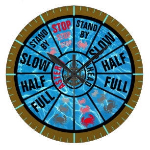 Nautical Ship Telegraph Traditional Large Clock