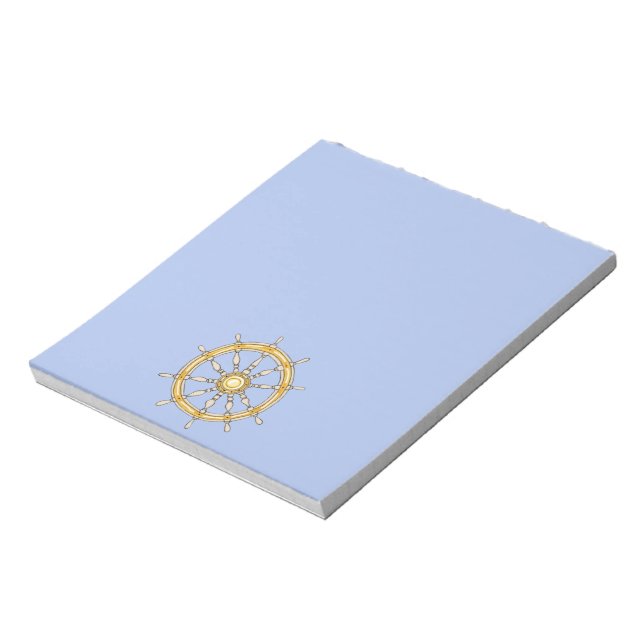Nautical Ship Wheel 1 Notepad (Rotated)