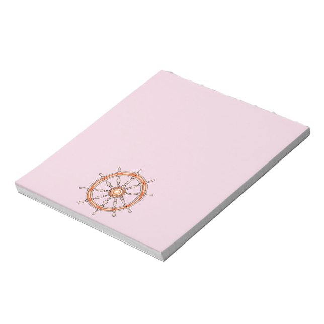 Nautical Ship Wheel 2 Notepad (Rotated)