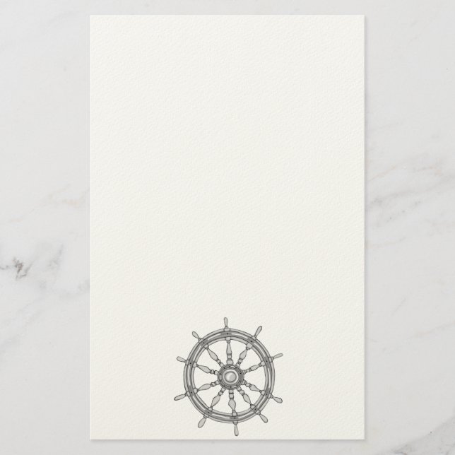 Nautical Ship Wheel 4 Stationery (Front)