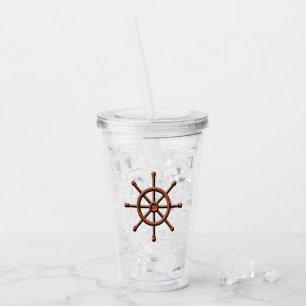 Nautical Ship Wheel Acrylic Tumbler