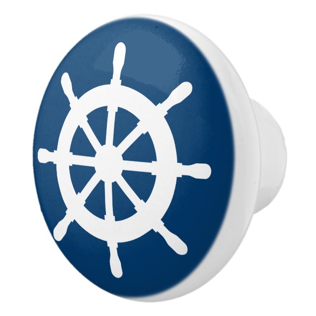 Nautical ship wheel door and drawer pull knobs (Right)