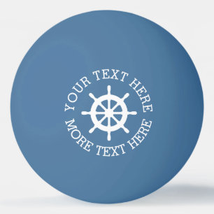 Nautical ship wheel table tennis ping pong balls