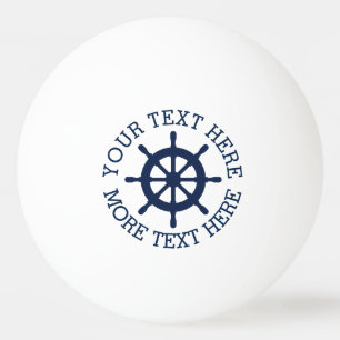 Nautical ship wheel table tennis ping pong balls