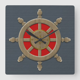 Nautical Ship Wheel Wall Clock