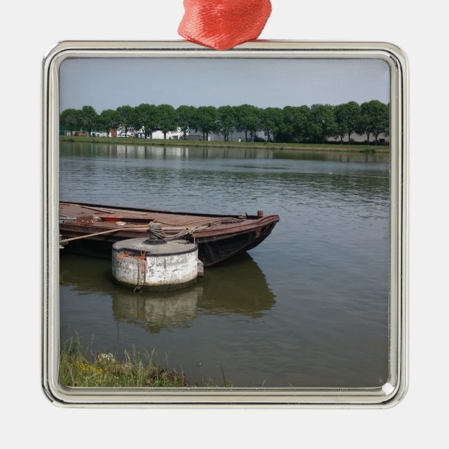 nautical shipping boat buoy, ship rope quay canal metal ornament (Front)