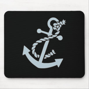 Nautical Ship's Anchor Ocean Mouse Pad