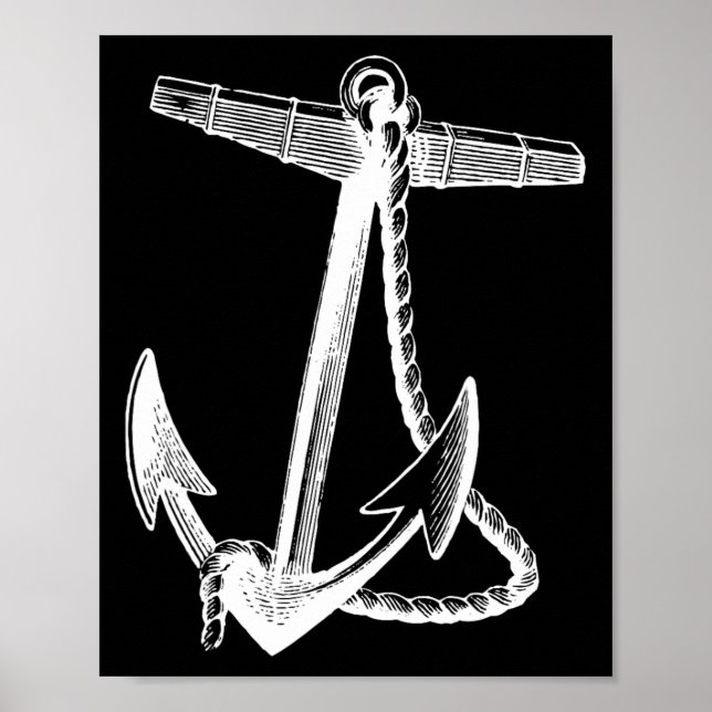 Nautical Ships Anchor Sailing Naval  Poster (Front)