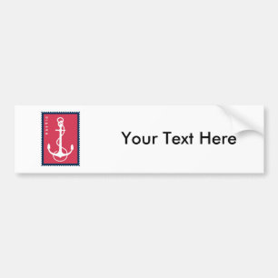 Nautical Ship's Anchor - Ship Boat Sailor Bumper Sticker
