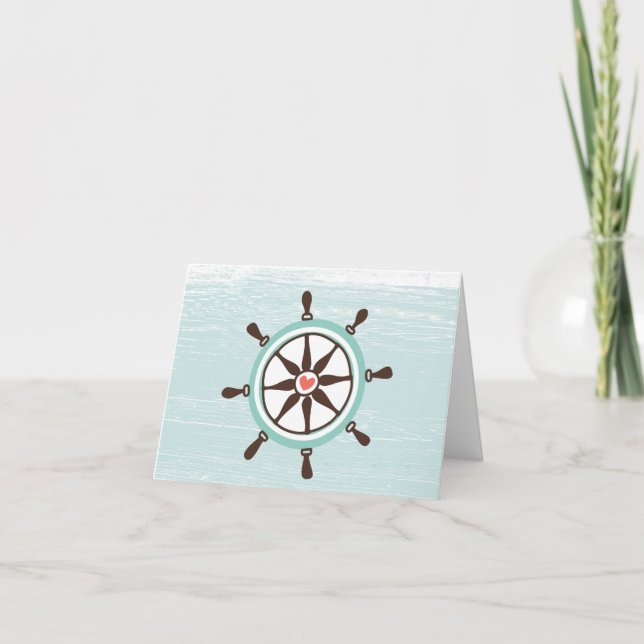 Nautical Ship's Wheel All Occasion Card (Front)