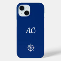 Nautical Ships Wheel Blue+White (Personalise)