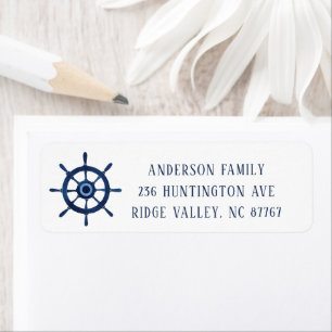 Nautical Ships Wheel New Address Label Return Address Label