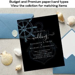Nautical Ships Wheel Wedding Flyer