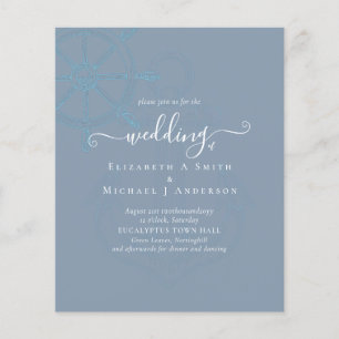 Nautical Ships Wheel Wedding Flyer