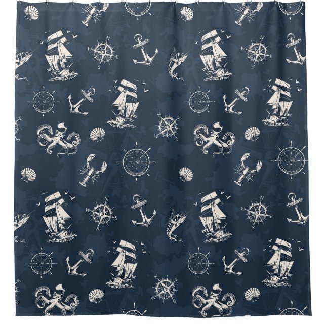 Nautical Shower Curtain (Front)