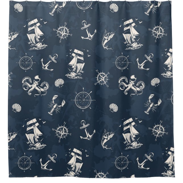Nautical Shower Curtain (Front)