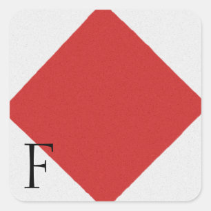 Nautical Signal Flag Alphabet Sticker F