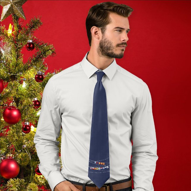 #Nautical Signal Flag Merry #Christmas | Navy Blue Tie (Creator Uploaded)
