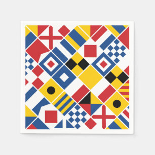 Nautical Signal Flags Pattern Napkin