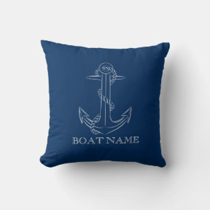 Nautical Spirit Anchor Navy Blue    Cushion