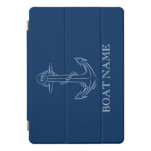 Nautical Spirit Anchor Navy Blue  iPad Pro Cover