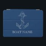 Nautical Spirit Anchor Navy Blue  iPad Mini Cover<br><div class="desc">This image features an anchor on a navy blue background.</div>