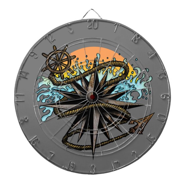 Nautical Splash  Dartboard (Front)