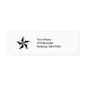 Nautical Star Label Return Address Label