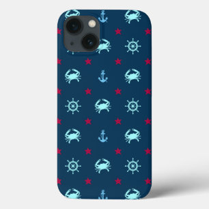 Nautical Star Pattern iPhone 13 Case