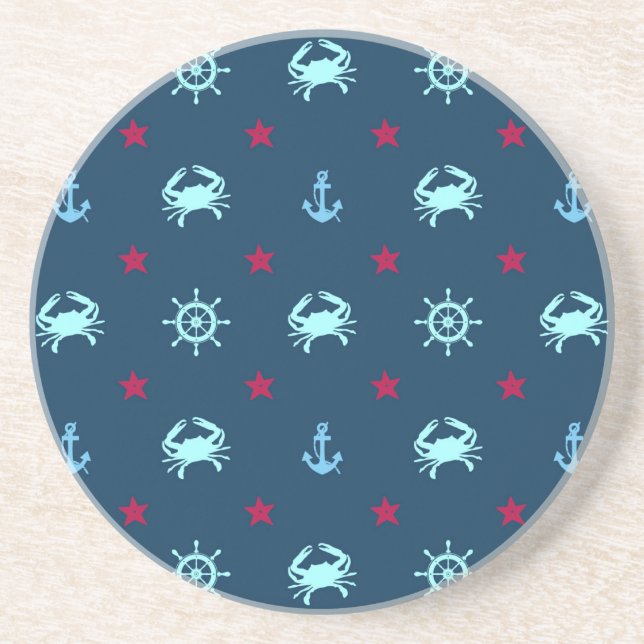 Nautical Star Pattern Coaster (Front)
