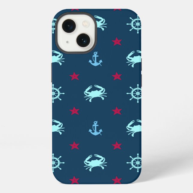 Nautical Star Pattern iPhone Case (Back)
