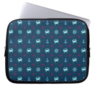 Nautical Star Pattern Laptop Sleeve