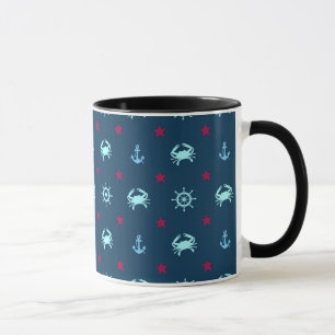 Nautical Star Pattern Mug