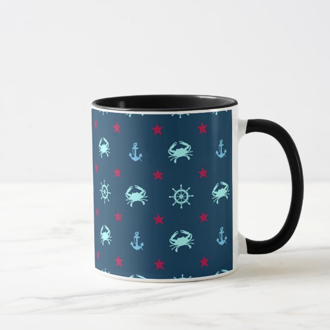 Nautical Star Pattern Mug (Right)