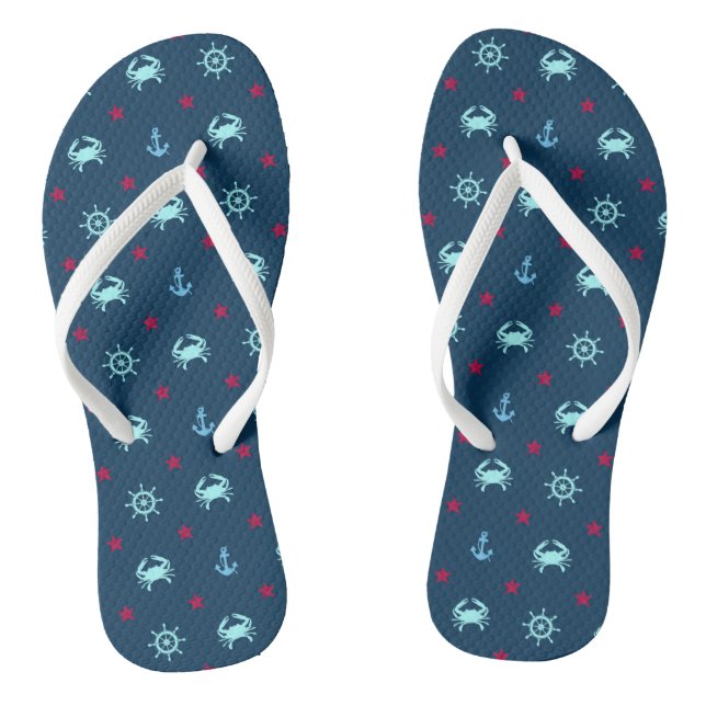 Nautical Star Pattern Thongs (Footbed)