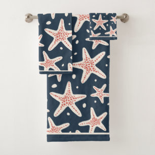 Nautical Starfish Bath Towel Set 