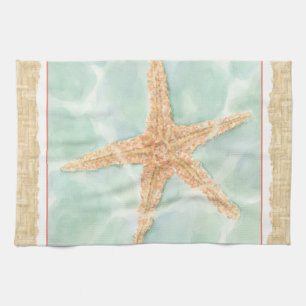 Nautical Starfish in Water Tea Towel