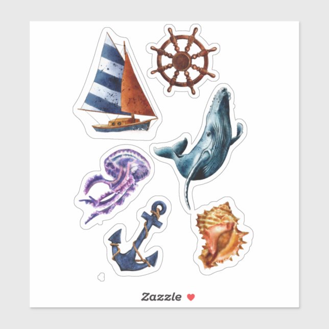 Nautical Stickers (Sheet)