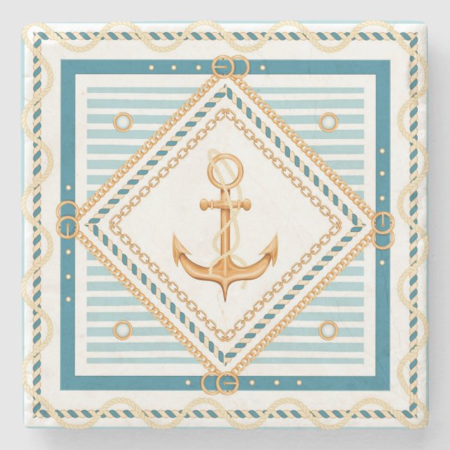 Nautical  stone coaster (Front)