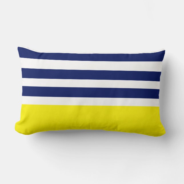 Nautical Stripe Lumbar Pillow (Front)
