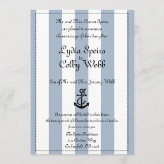 Nautical Stripe Wedding Announcement Edited