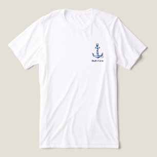 Nautical Striped Anchor Birthday Tri-Blend Shirt