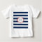 Nautical striped baby blanket - personalised