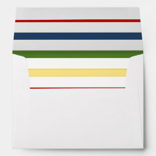 Nautical Striped Lined Envelope