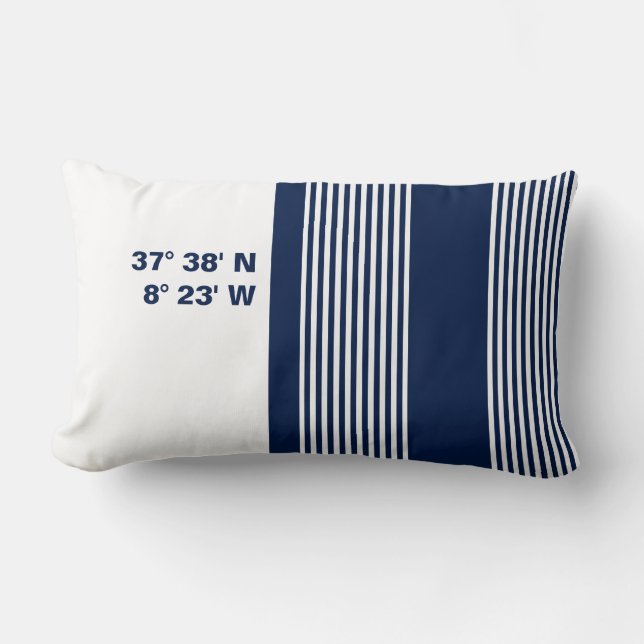 Nautical Striped Pillow Coordinates - customisable (Front)
