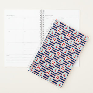 Nautical Stripes And Dots Pattern Planner