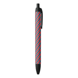 Nautical stripes black ink pen