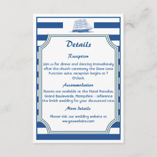 Nautical stripes - enclosure card