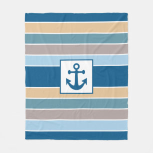 Nautical Stripes fleece blankets