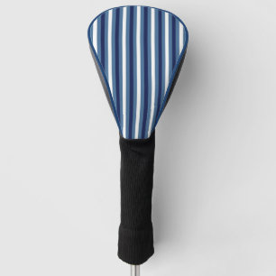 Nautical Stripes Navy Smokey Blue Crisp White Golf Head Cover